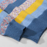 Men Sweater Color Striped Polo Shirt Sweater Men's Loose Lapels Knitwear Trendy Brand Pullover