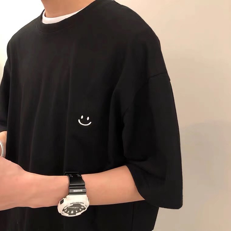 Men T-Shirts Loose Half-Length Sleeves