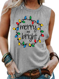 Merry and Bright Sweatshirts Sleeveless Vest T-shirt