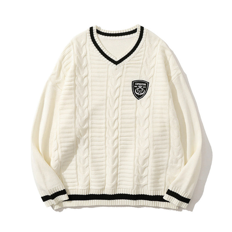 Men Sweater Men's V-neck Sweater Autumn
