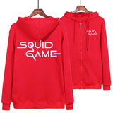Squid Game Costume Squid Game Pattern Printing Men's and Women's Loose Zip Sweater