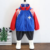 Toddler Boys Jackets Boys Autumn Clothing outside Casual Hooded Style
