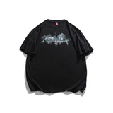 Men T Shitrs Lightning Letter 3D Printed Round Neck