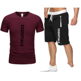 Fog Fear Of God T Shirt & Shorts 2 Piece Set Loose T-Shirt Cotton Men'S Casual Male