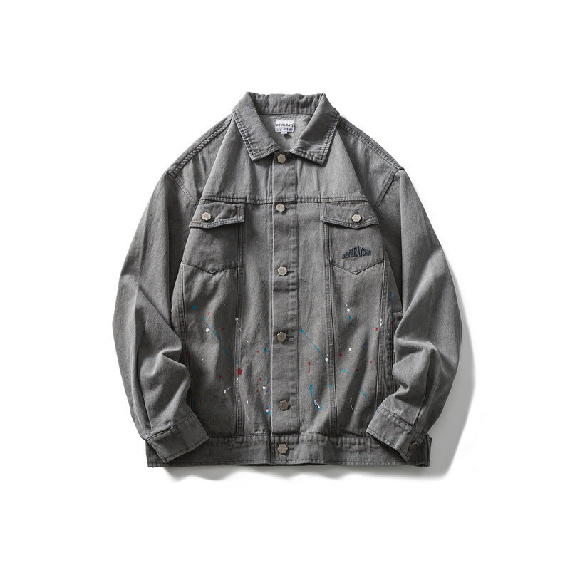 Man Fall Outfis Autumn Jacket Men & Women Trendy Loose Couple Denim Jacket