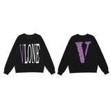 Vlone Sweatshirt Green Large V Round Neck Sweater Loose Casual