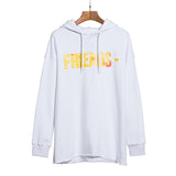 Vlone Hoodie Yellow Flame Men'S And Women'S Loose Large V Casual Terry Sweater