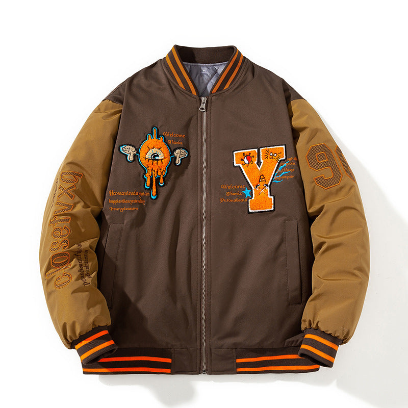 Varsity Jacket Baseball Uniform For Women Autumn And Winter Loose Jacket For Men