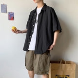 Men Shirts Shirt Coat Loose Solid Color