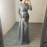 See through Wedding Dress Women's Formal Dress Slim-Fit See-through Evening Dress