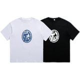 Men T Shitrs Round Neck Pullover Loose Pattern Printing