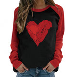 Valentine's Day T Shirt Fall Graffiti Printing Women's Top