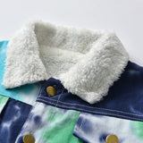 Children Jean Jackets Winter Long Sleeve Warm Short Coat