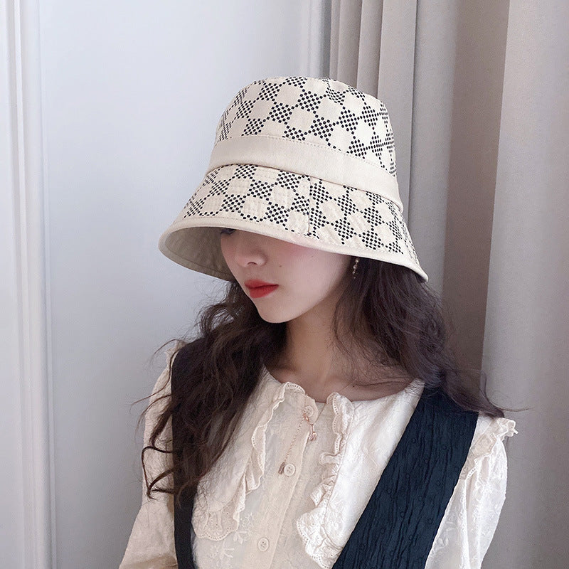 Vintage Check Bucket Hat Plaid Bucket Hat Sun Hat