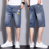 Men Denim Shorts Men's Thin Loose Casual Pants