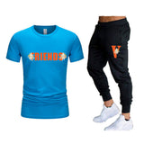 Vlone T Shirts & Pants 2 Piece Set Men'S Summer T-Shirt Short Sleeve Sports And Leisure