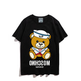 Moschino T Shirt Teddy Bear Pattern Quick-Drying Loose Short Sleeve
