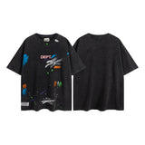 Gallery Dept T Shitrs Splash Ink Hip Hop Trend plus Size Short Sleeve