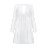 Coachella Music Festival Outfits Spring/Summer Solid Color Fashion Sexy Lace Backless Sexy V-neck Loose