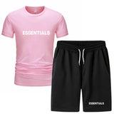 Fog Fear Of God T Shirt & Shorts 2 Pieces Set Summer Men'S Short Sleeve T-Shirt Shorts Casual