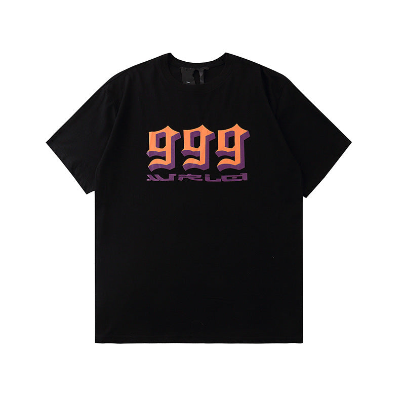 Vlone T Shirt Large V Printed Short Sleeve Men'S And Women'S High Street Loose T-Shirt