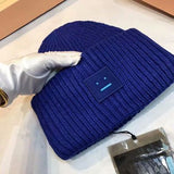 Winter Hats Wool Knitted Smiley Hat Woolen Cap