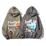 Kanye West Sunday Service Hoodie Vintage Graffiti Skull Letter Foam Printed Letter Sweater
