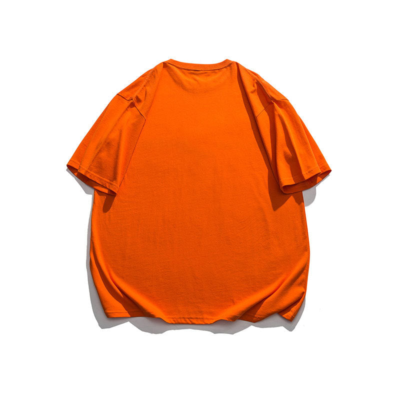 Men T Shitrs Letter Printed Round Neck