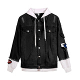 Valentine 'S Day Jacket Hooded Youth Loose Men 'S And Women 'S Denim Jacket