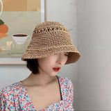 Summer Hats Women's Summer Hat Woven Bucket Hat