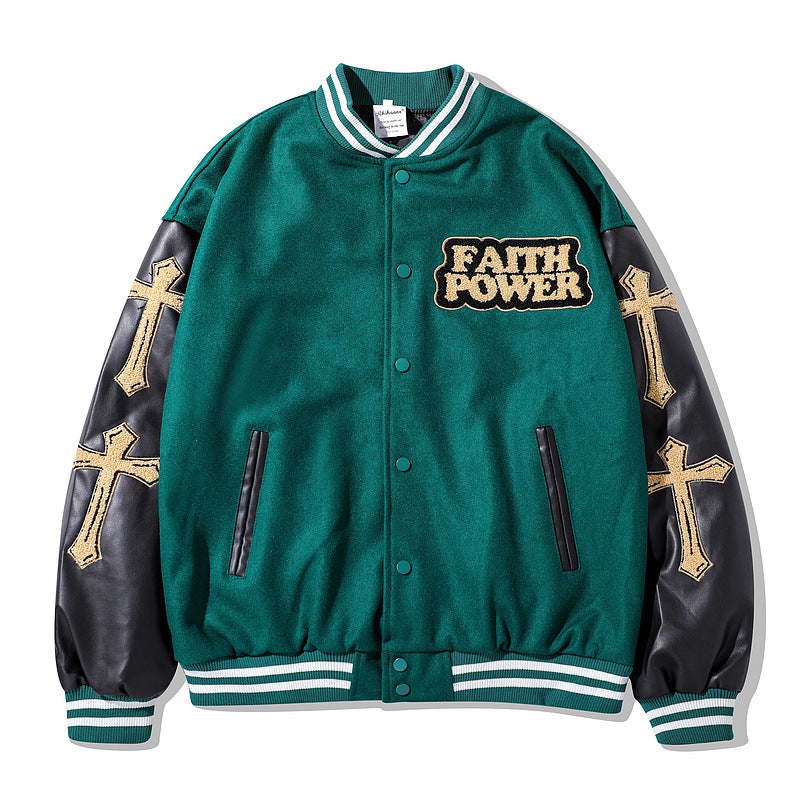 Man Fall Outfits Vintage Baseball Uniform Loose Vibe Style Jacket Hiphop Vintage Jacket for Men