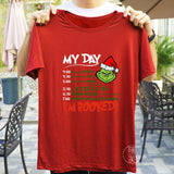 Men and Women Grinch Shirt Christmas Cute Grinch Crew Neck T-shirt