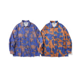 Man Fall Outfits Fashion Brand Vintage Oil Painting Tie-Dyed Long-Sleeved Shirt Men 'S And Women 'S Casual Beach Holiday Shirt