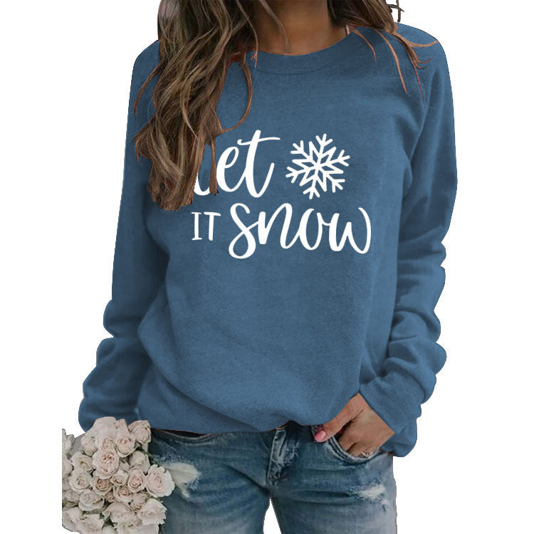 Yes I M Cold Sweatshirts Let It Snow Printed Sports Sweater