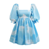 Coachella Music Festival Outfits Short Sleeve Women's Dress Backless Princess Dress