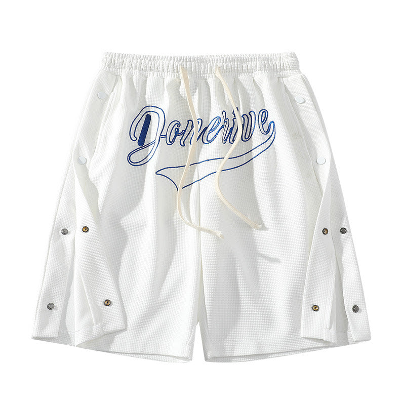 Men White Shorts Summer Shorts Men's Summer Loose Leisure Sports