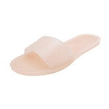 Women Open Toe Sandals Flats Summer Candy Color Flat One-Line Casual Slippers