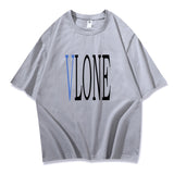 Vlone T Shirts Summer Men'S Printed Casual Short Sleeve