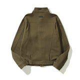 Cardigan Baseball Jacket Autumn and Winter French Terry Trucker Fleece Tooling Sweater Jacket