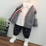 Toddler Boys Sweater Cardigan Autumn Sweater Coat
