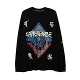 Man Fall Outfits Printed Long-Sleeved T-shirt Couple Hip-Hop Fashionable Brand Inner Wear Blouse Men
