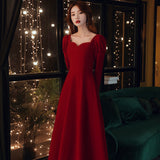 Long Homecoming Dresses Red Evening Dress for Women Banquet