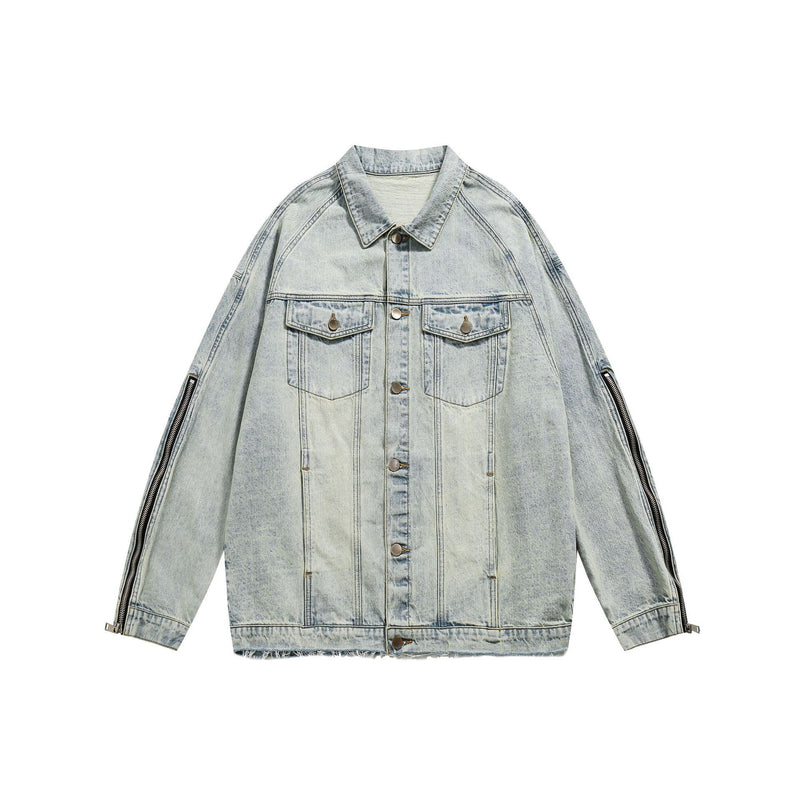 Men Denim Jackets Autumn Zipper Denim Jacket Coat Men and Women