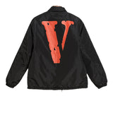 Vlone Jean Jacket Vlone Double Line Letter Jacket Jacket