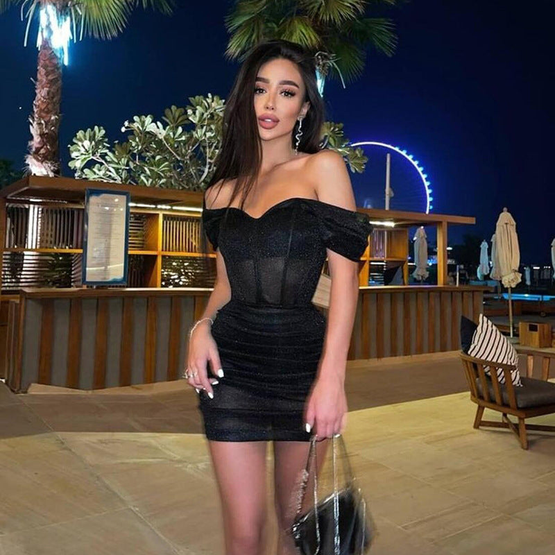 Music Festivals Rave Outfits Dress Spring and Summer Women's Clothing Fashion Slim-Fit Sheath Dress