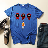 Squid Game Costume 2D Digital Creative Printing Casual Short Sleeve T-shirt