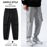 Grey Sweatpants Sports Pants Men's Loose Ankle-Tied Straight Spring and Autumn Workwear Casual Pants
