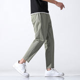 Grey Sweatpants Summer Men's Pants Cropped Casual Harem Pants