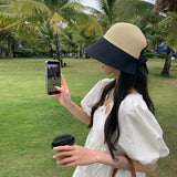 Women Bucket Hat Bowknot Sun Hat