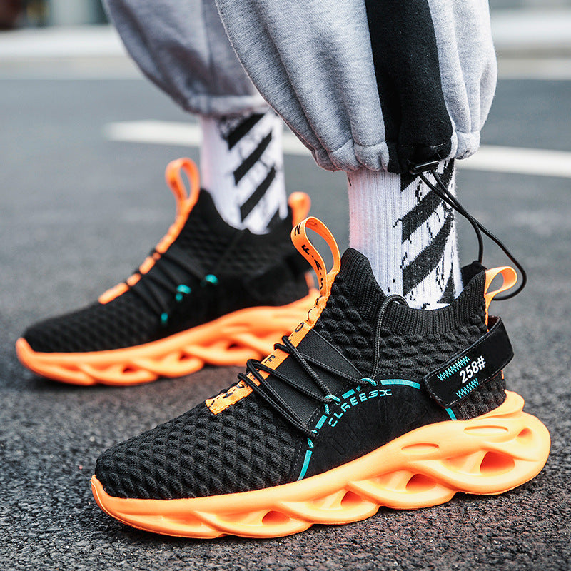Men Sneakers Men Walking Shoes for Jogging Breathable Lightweight Shoes Summer Flyknit Men's Shoes Trendy Sports Leisure